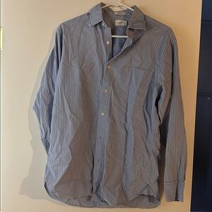 J. Crew Blue and White Striped Shirt